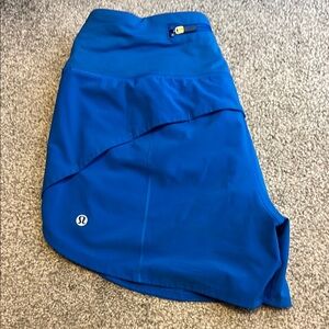 Lululemon Blue Speed up Mid-Rise Lined Short 4”